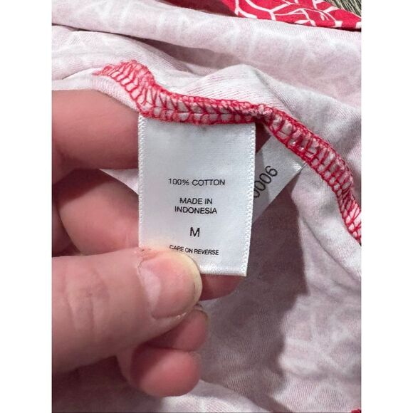 New York & Company Womens Fit Flare Dress Sleeveless Geometric Print Red Size M - Picture 3 of 11